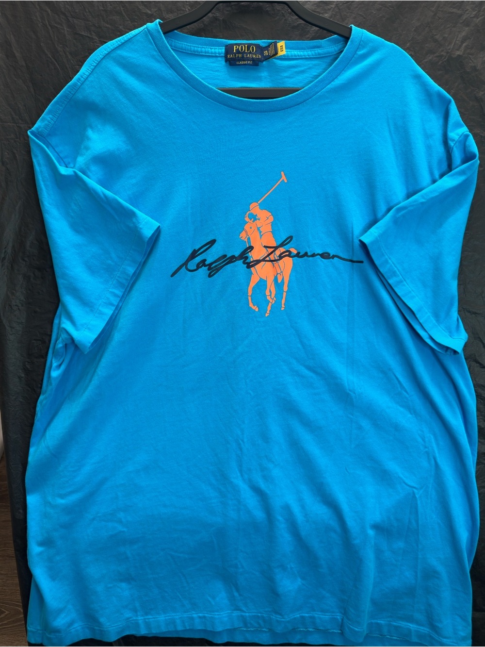 Polo by Ralph Lauren Turquoise Short Sleeve Polo Player Graphic Tee